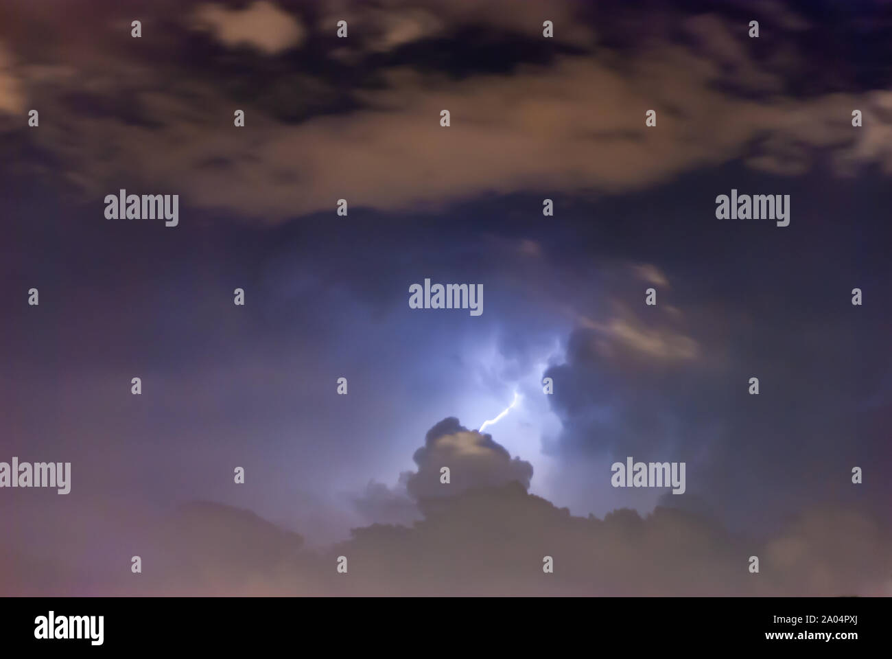 Thunder storm with lightning strike hi-res stock photography and images ...