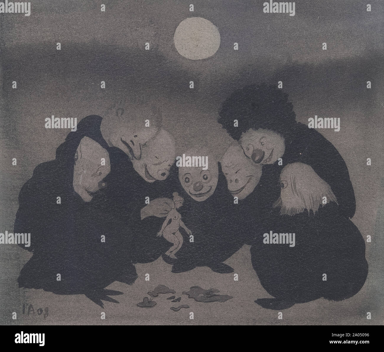 demonic faces illustration Stock Photo - Alamy