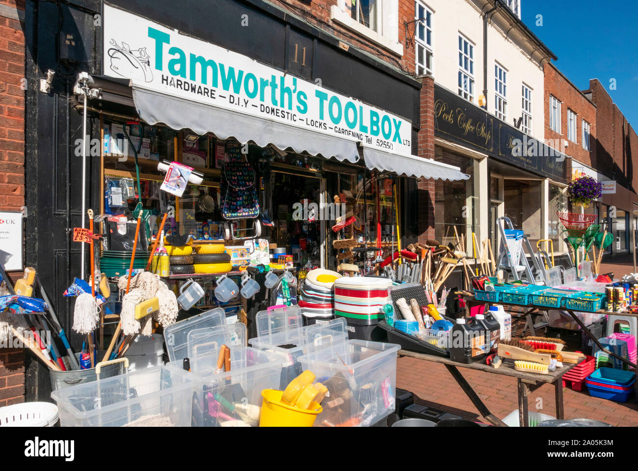 Tamworth's toolbox tool shop Tamworth town centre Staffordshire England UK GB UK Europe Stock Photo