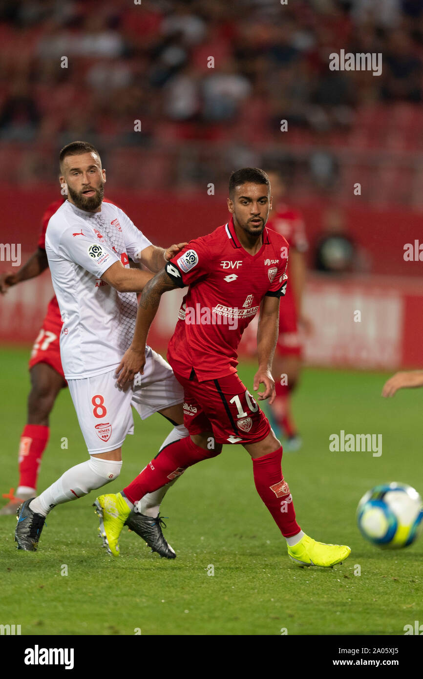 Matheus Pereira Dijon Lucas Deaux Nimes During The Franch Ligue 1 Match Between Dijon 0 0