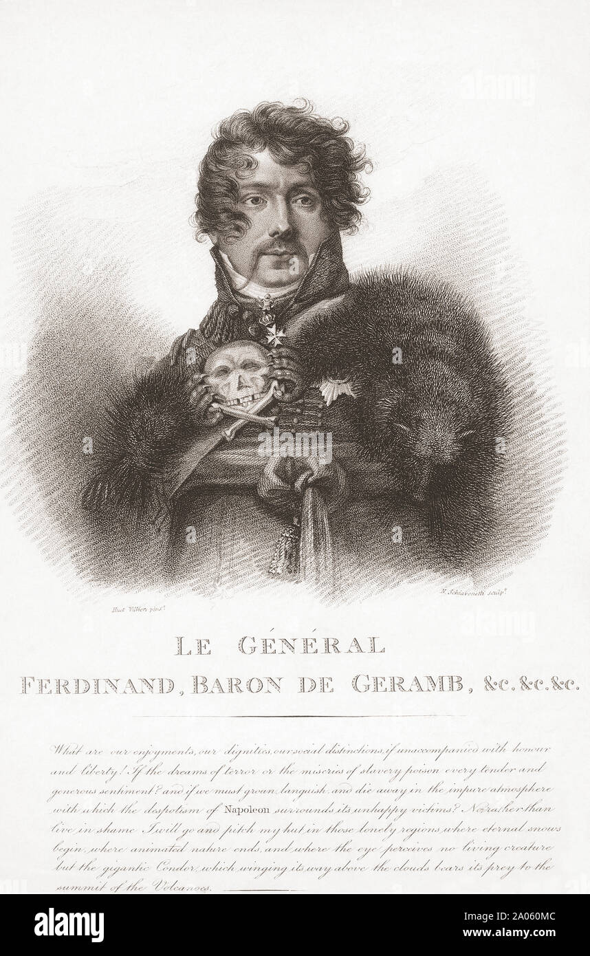 Ferdinand de Géramb, 1772 – 1848.  French aristocrat (though that is disputed), soldier and Trappist monk. Stock Photo