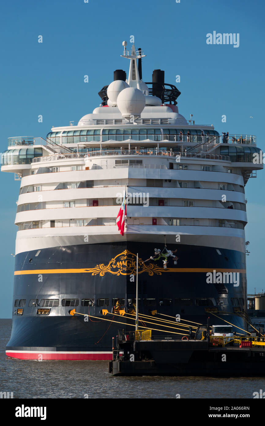 The Cruise Ship Disney Magic Moored Up At The Liverpool Cruise Terminal Stock Photo Alamy