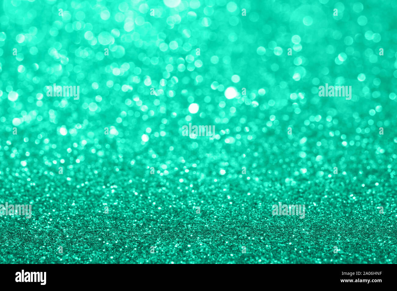 Abstract composition. Trendy mint green glitter light background with  beautiful bokeh Stock Photo - Alamy