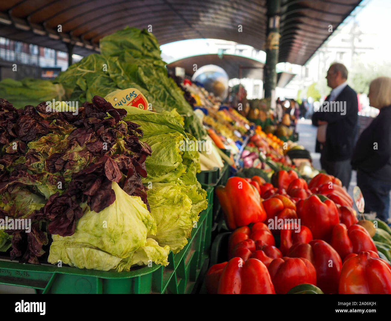 Urban food market Stock Photo