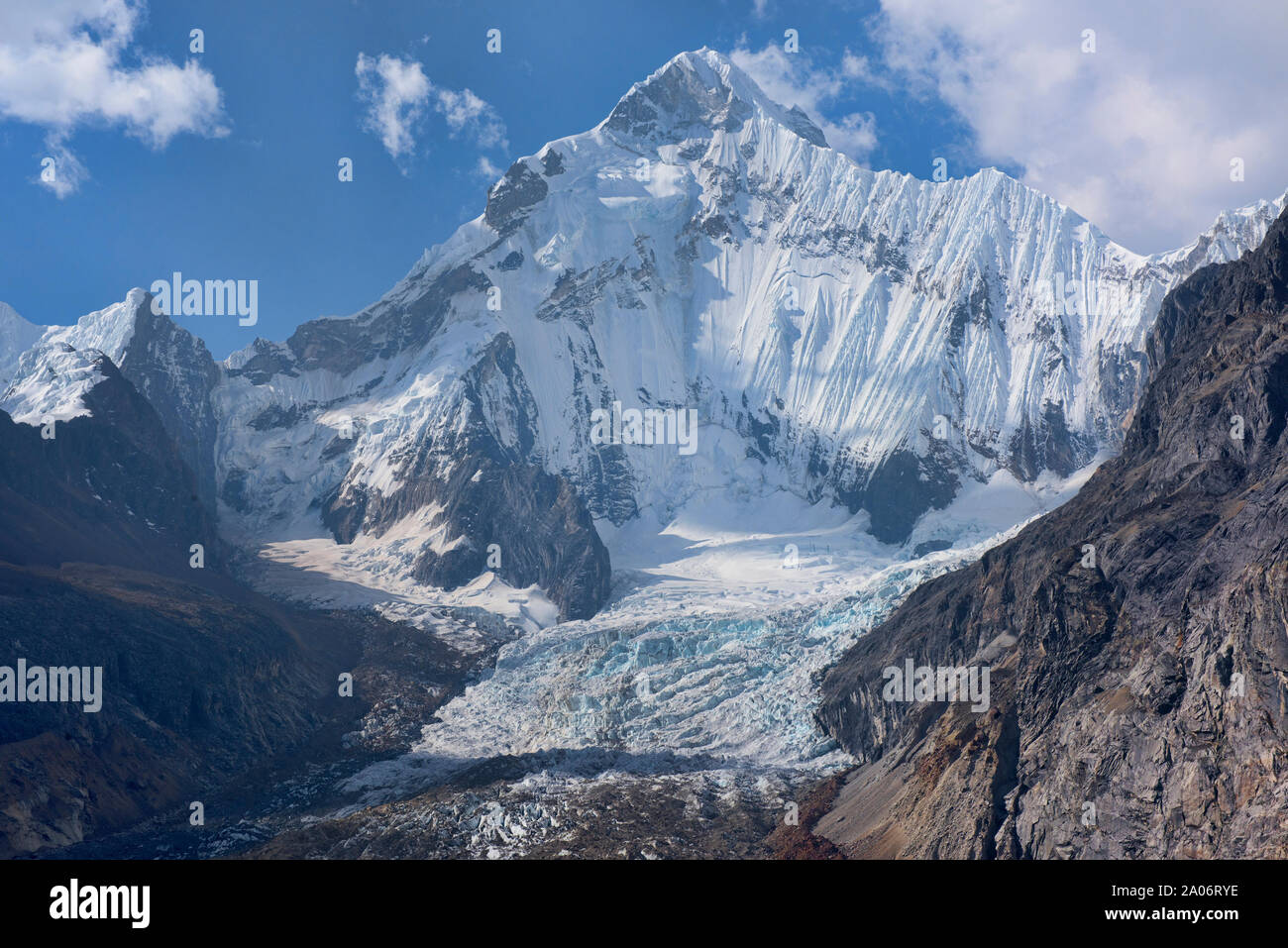 Incredible view of Yerupajá from above Siula Grande Base Camp on the ...