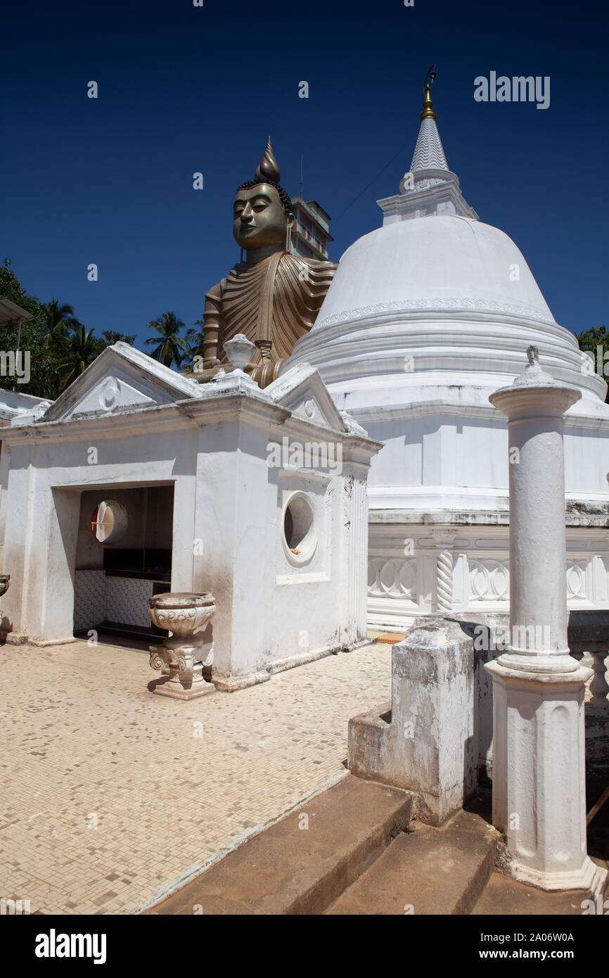 Dickwella, Sri Lanka - January 29,2019: Wewurukannala Vihara temple. A 50m-high seated Buddha figure – the largest in Sri Lanka. Stock Photo