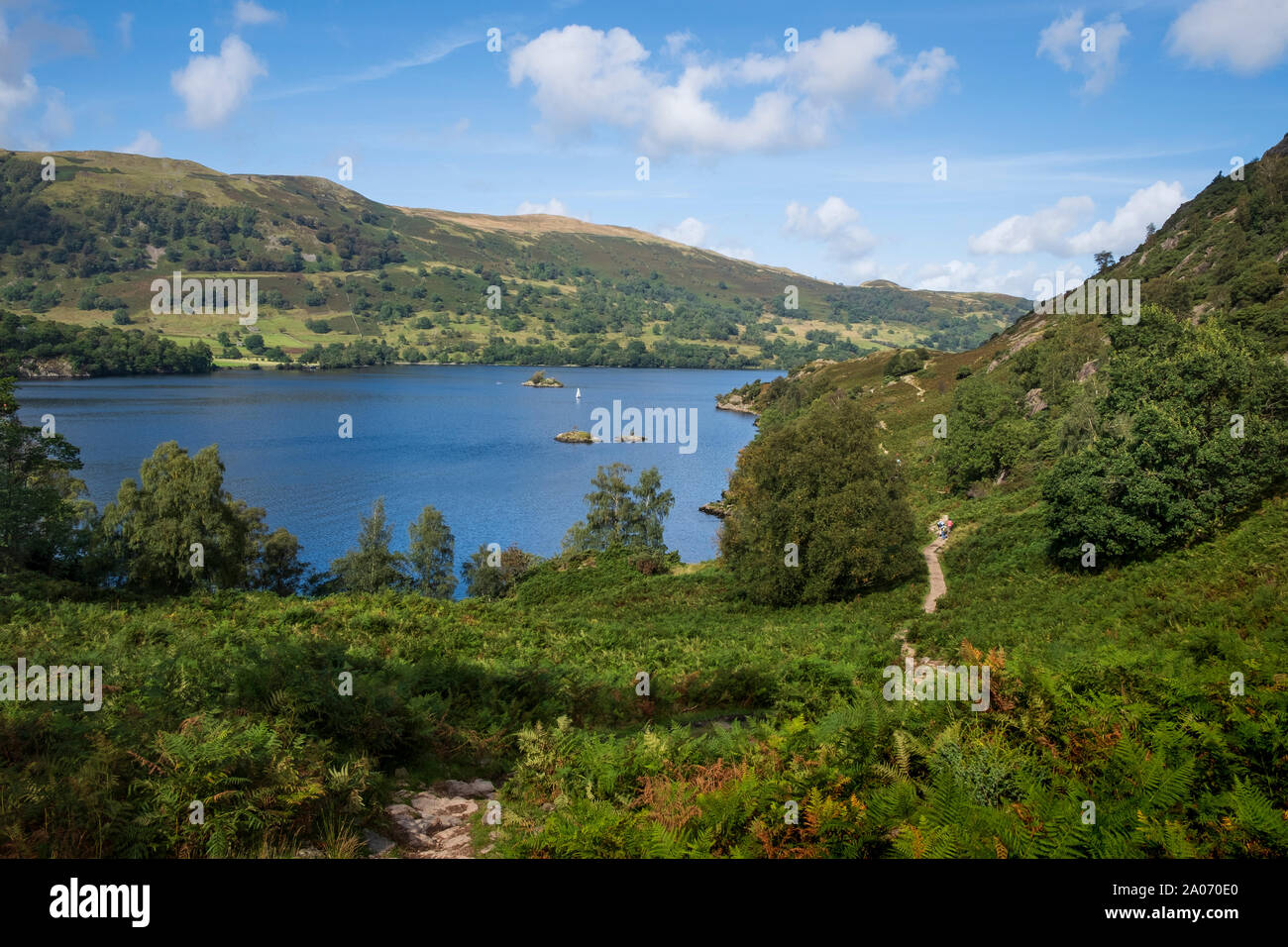 Ullswater Way footpath near Silver Crags Stock Photo