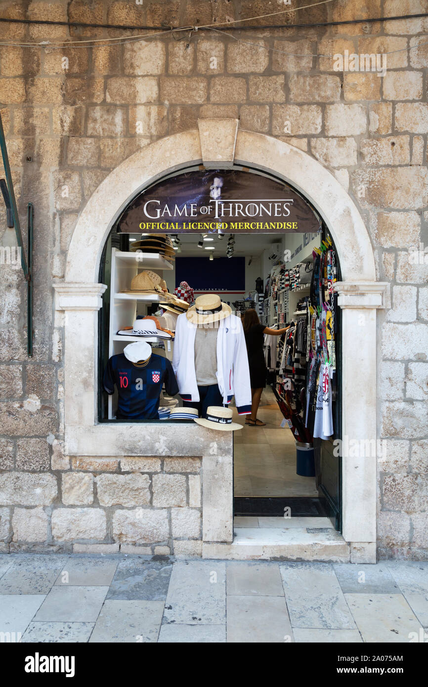 Dubrovnik Game of thrones shop; Dubrovnik old town, Dubrovnik Croatia Europe  Stock Photo - Alamy