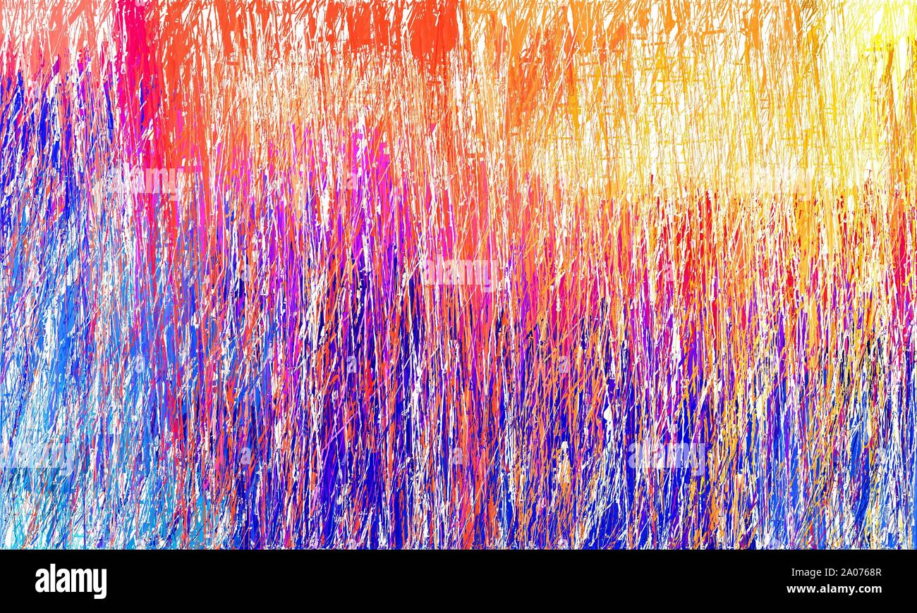 creative colorful drawing strokes background with strong blue, medium ...