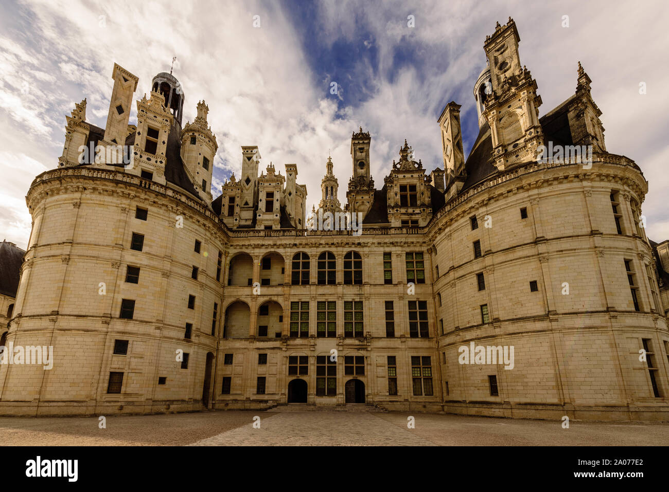 Chambord Castle on the Loire River. France. Stock Photo