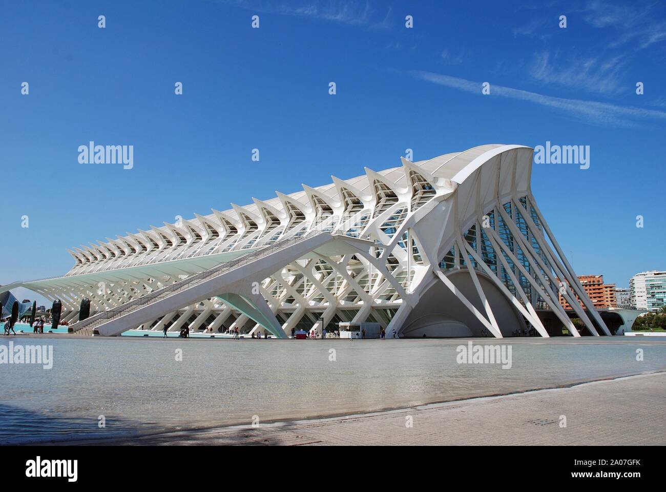 The Museu de les Ciencies at the City of Arts and Sciences in Valencia, Spain on September 5, 2019. Stock Photo