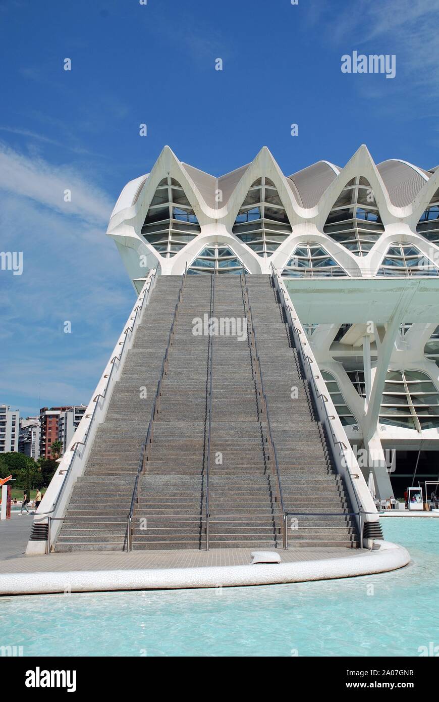 The Museu de les Ciencies at the City of Arts and Sciences in Valencia, Spain on September 5, 2019. Stock Photo