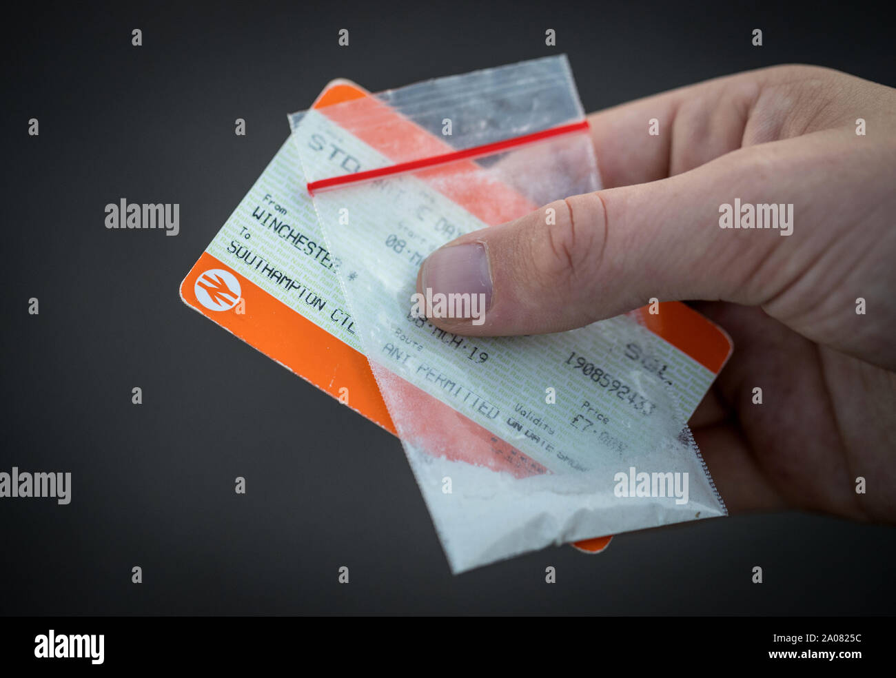 County lines drug dealing in the UK (model released image) Stock Photo