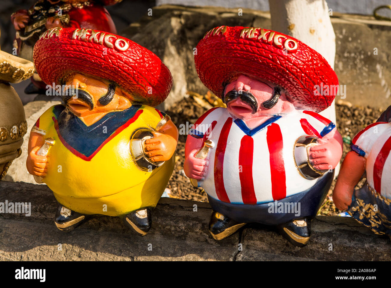 Street sculpture in Tlaquepaque, near Guadalajara, Jalisco, Mexico. Stock Photo