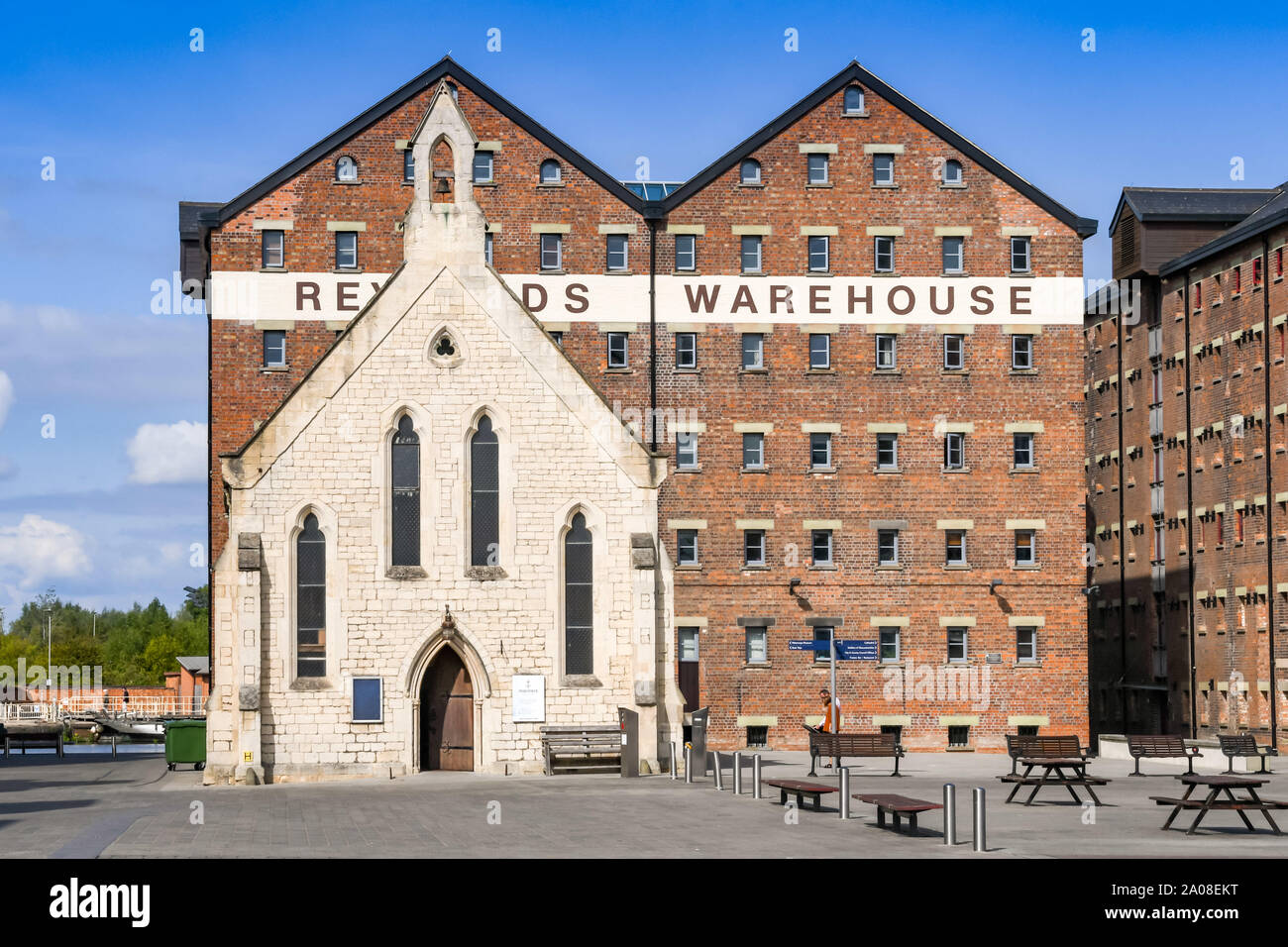 GLOUCESTER QUAYS, ENGLAND SEPTEMBER 2019 The Mariners Church in the regenerated former docks