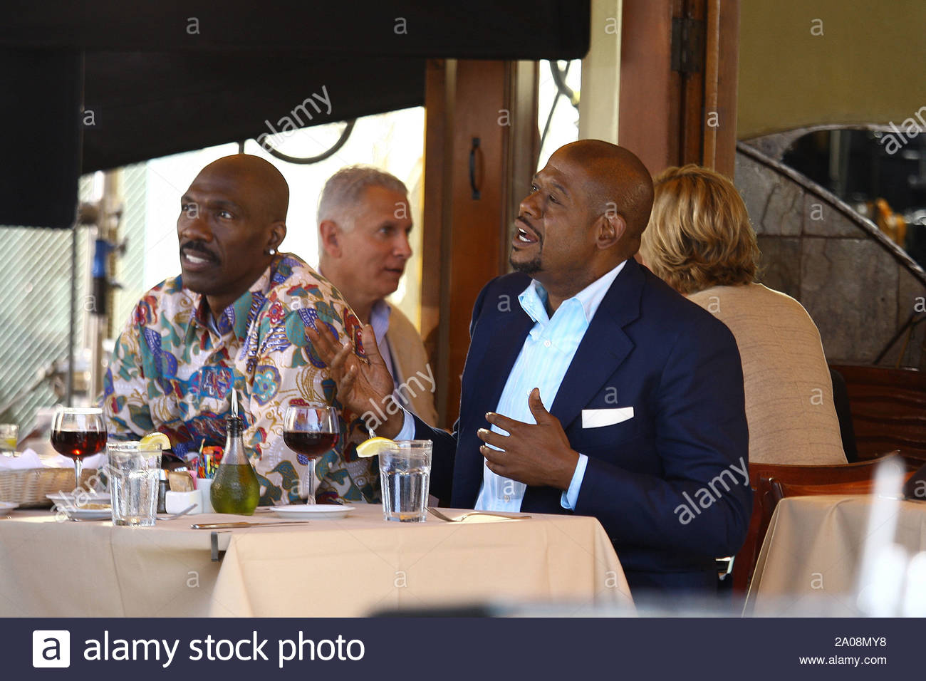 Los Angeles Ca Forest Whitaker And Charlie Murphy Shoot A Scene