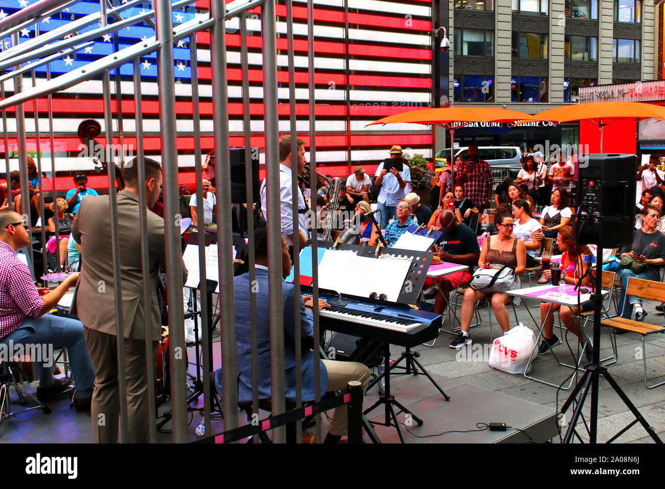 Paul Nedzela Quartet performs during Jazz in Times Square event