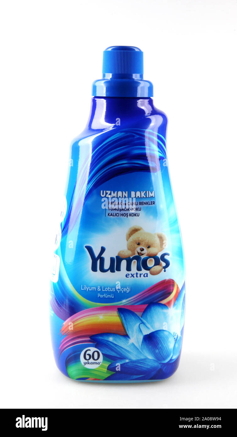 Pomorie, Bulgaria September 06, 2019 Yumoş is a brand of softeners