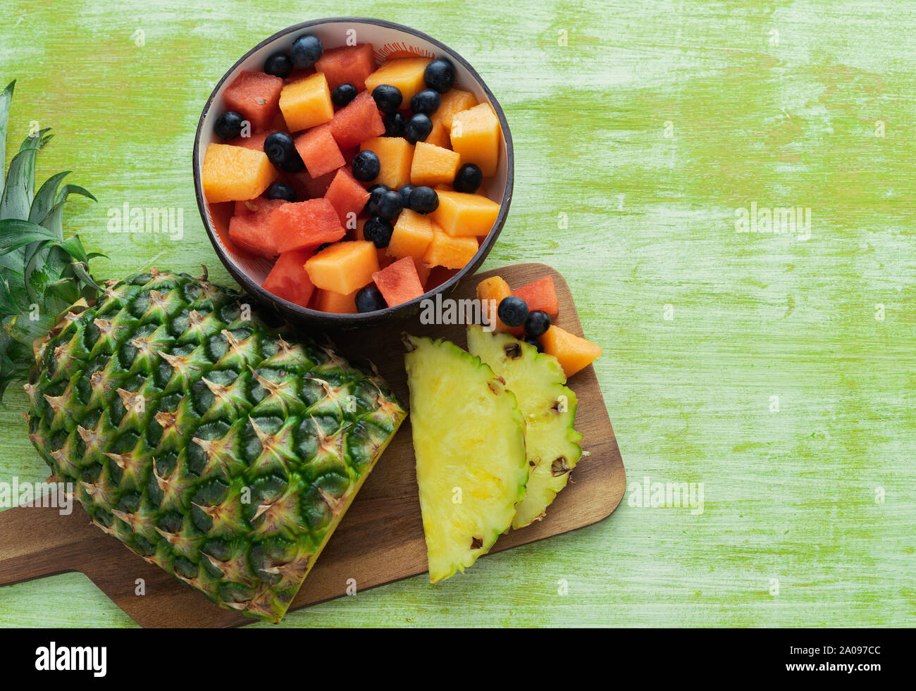 Top view sliced green hi-res stock photography and images - Alamy