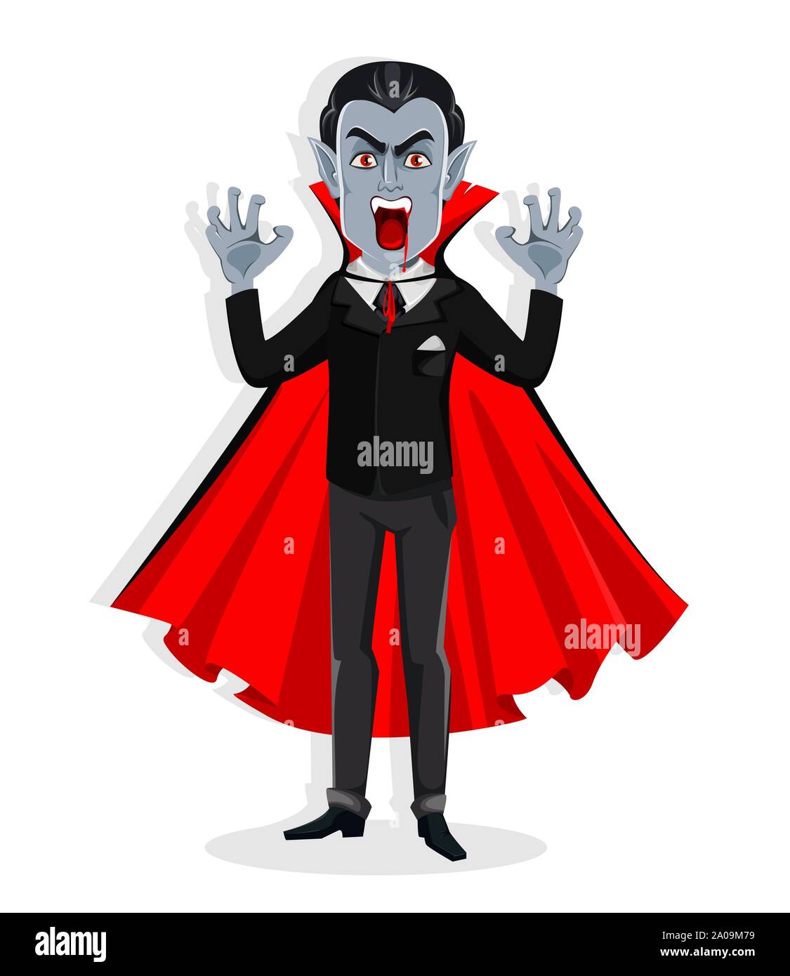 A cartoon illustration of a Dracula Vampire Character Stock Vector Image &  Art - Alamy