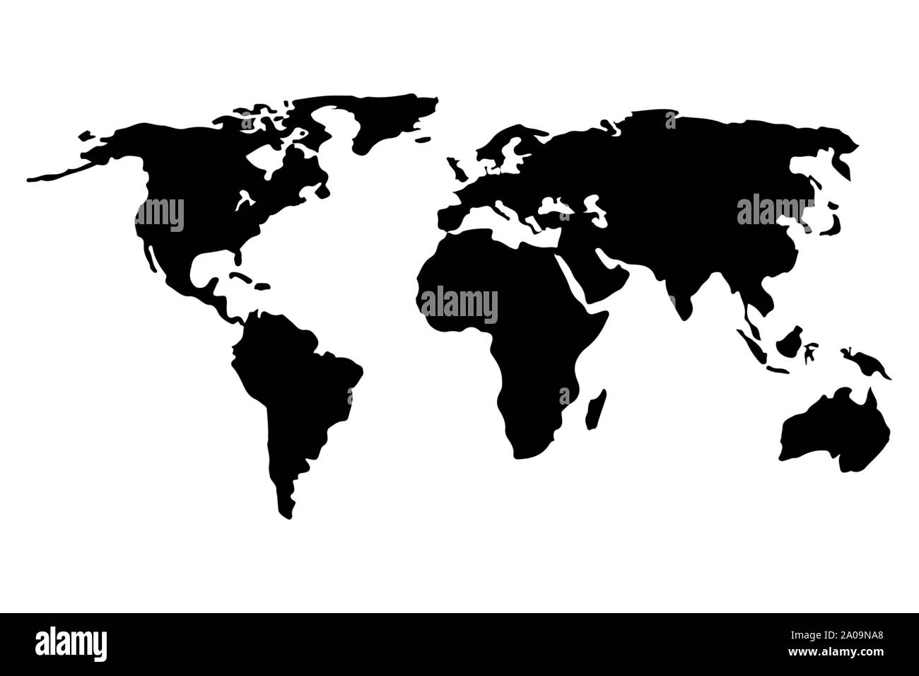 World map silhouette connection Black and White Stock Photos & Images ...