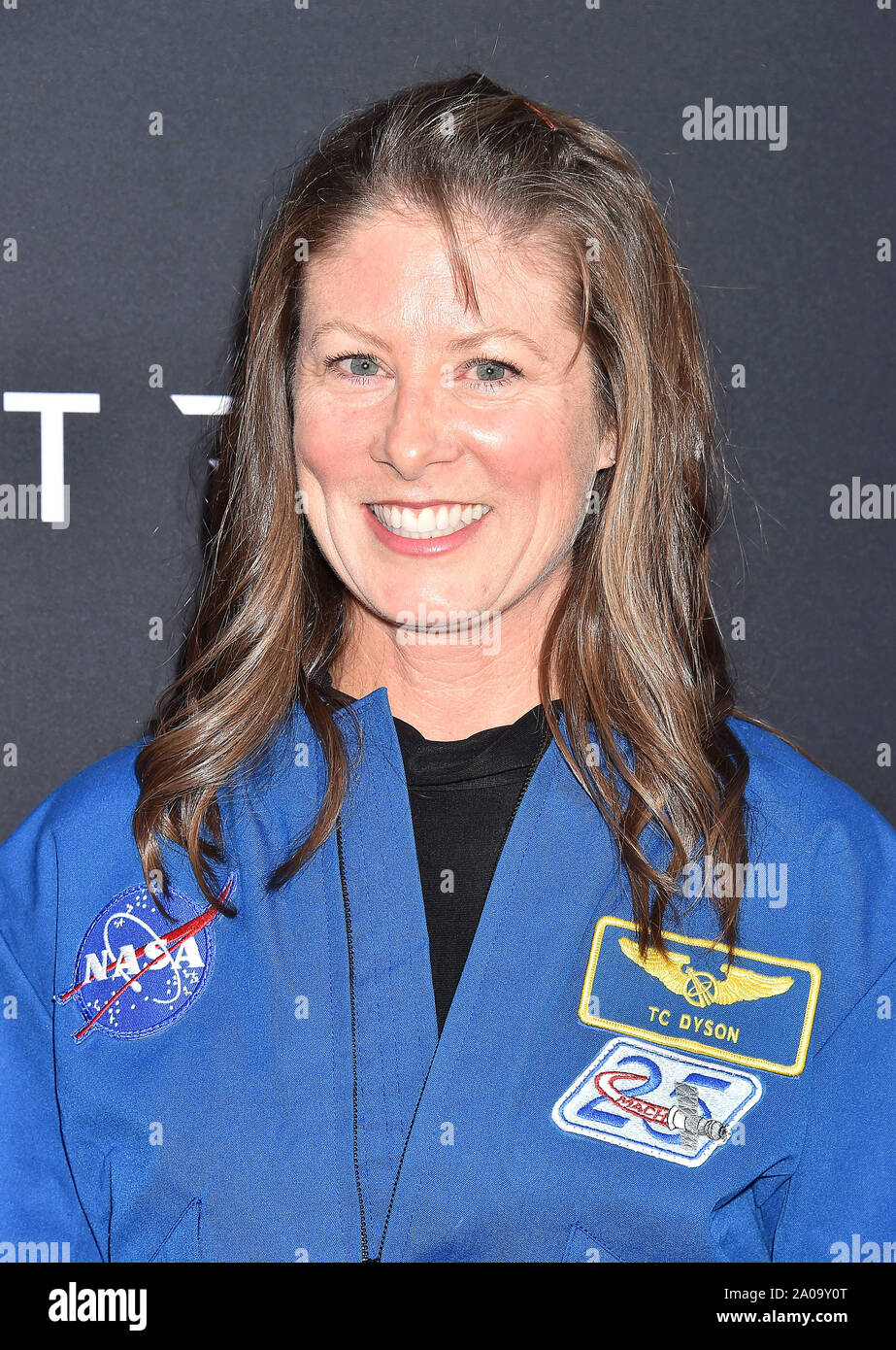 HOLLYWOOD, CA - SEPTEMBER 18: Tracy Caldwell Dyson attends the premiere of 20th Century Fox's 'Ad Astra' at The Cinerama Dome on September 18, 2019 in Los Angeles, California. Stock Photo