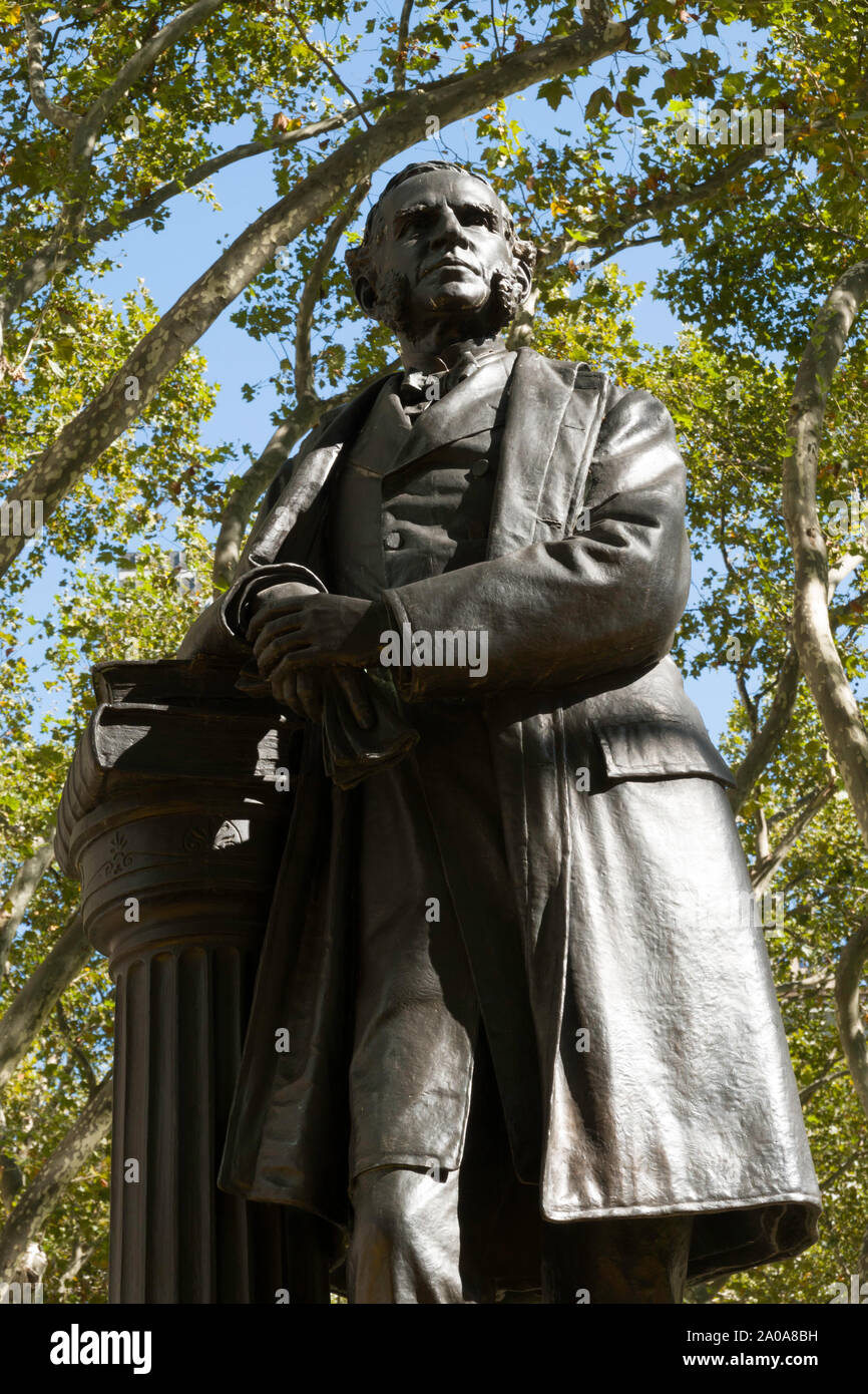 William Earl Dodge Statue, Bryant Park, NYC Stock Photo