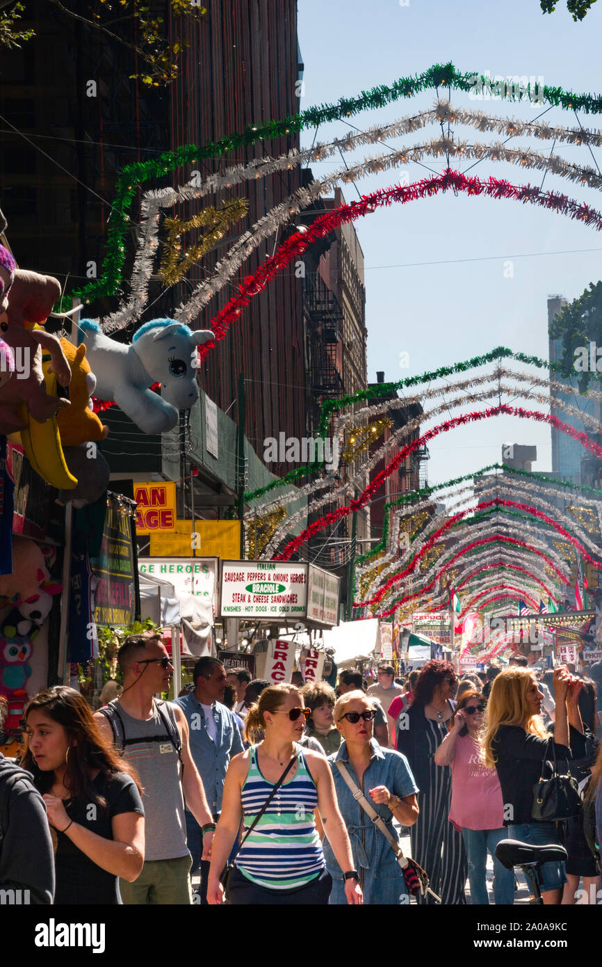 93rd Annual Feast of San Gennaro in Little Italy, New York City, USA Stock Photo