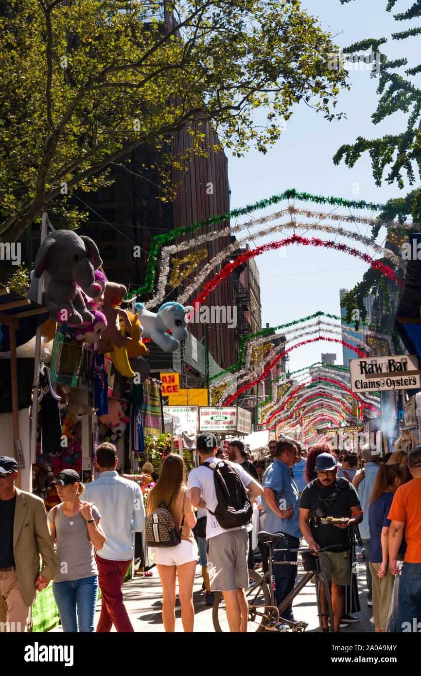 93rd Annual Feast of San Gennaro in Little Italy, New York City, USA Stock Photo