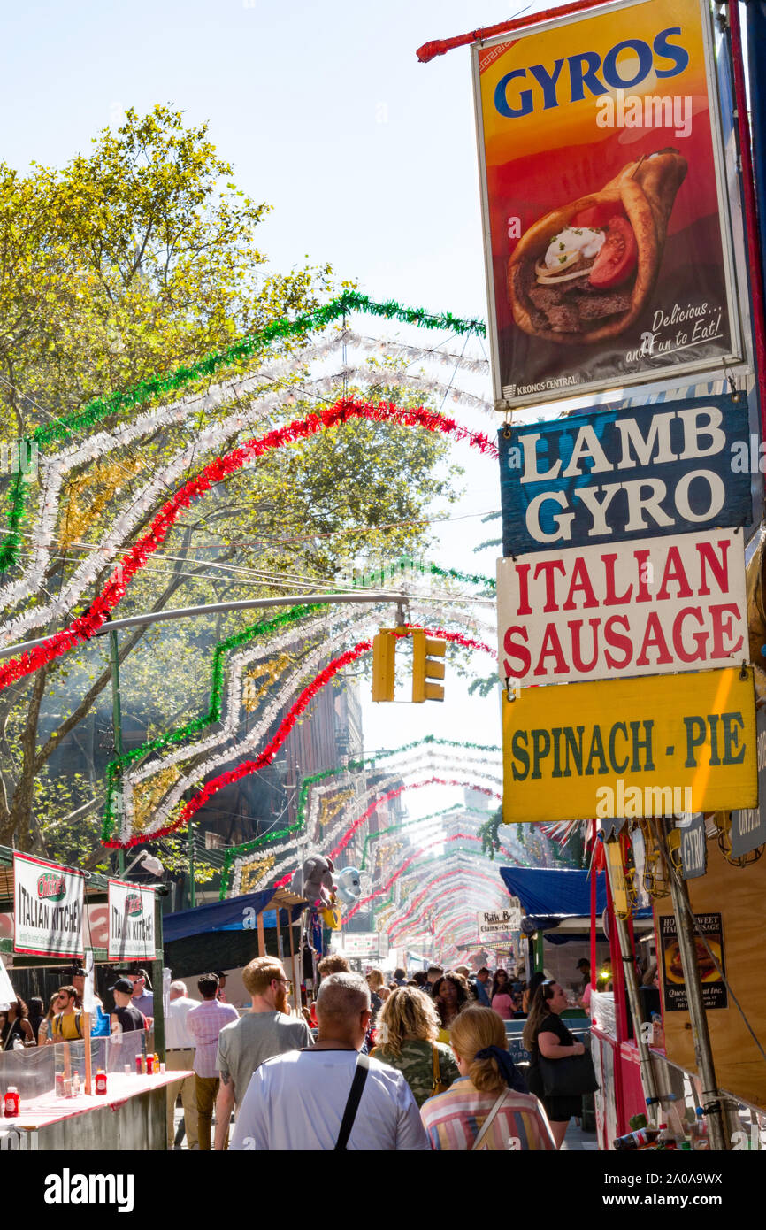 93rd Annual Feast of San Gennaro in Little Italy, New York City, USA Stock Photo