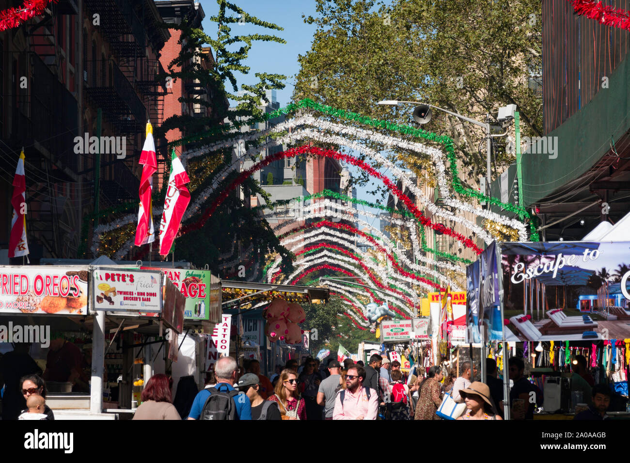 93rd Annual Feast of San Gennaro in Little Italy, New York City, USA Stock Photo