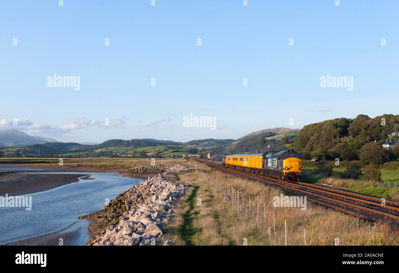 Direct rail services class 37 diesel passing Kirkby In