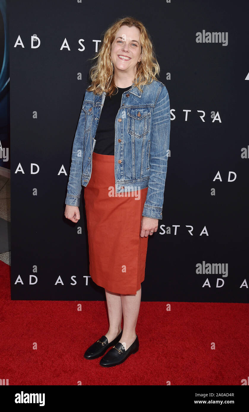 HOLLYWOOD, CA - SEPTEMBER 18: Stephany Folsom attends the premiere of 20th Century Fox's 'Ad Astra' at The Cinerama Dome on September 18, 2019 in Los Angeles, California. Stock Photo