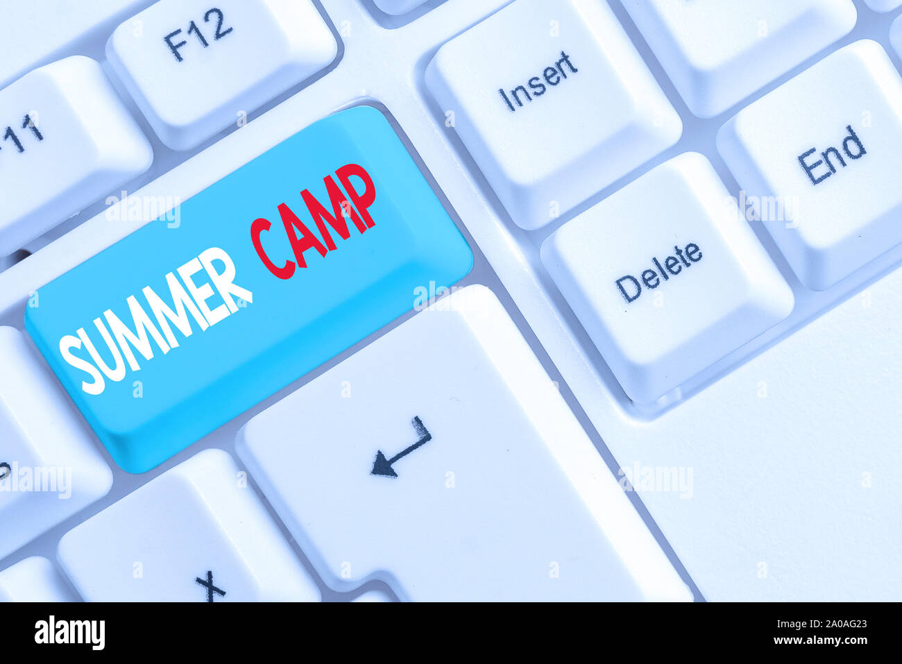 Handwriting text writing Summer Camp. Conceptual photo Supervised ...