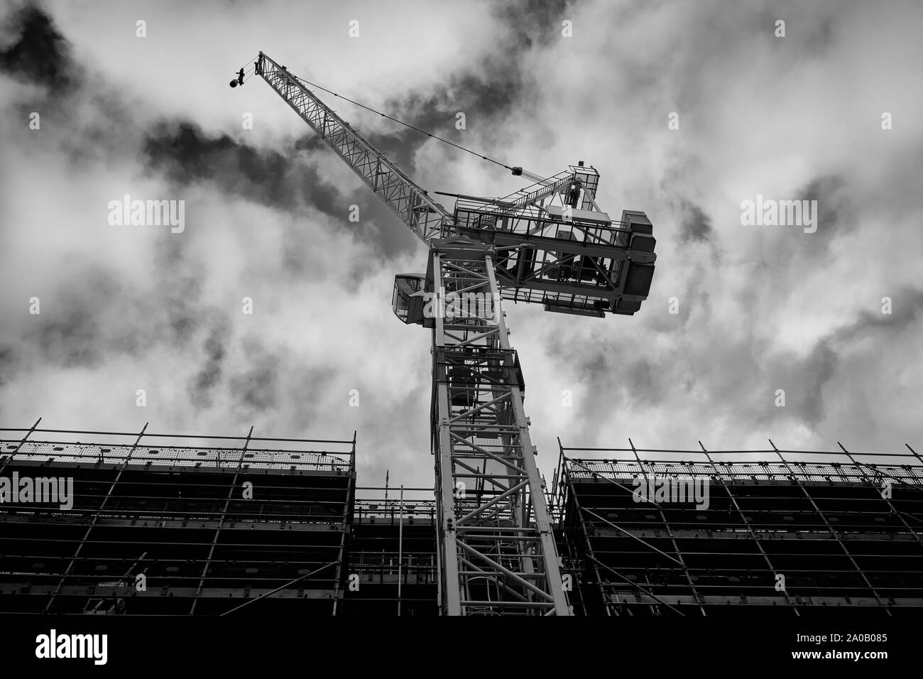 Construction crane Black and White Stock Photos & Images - Alamy