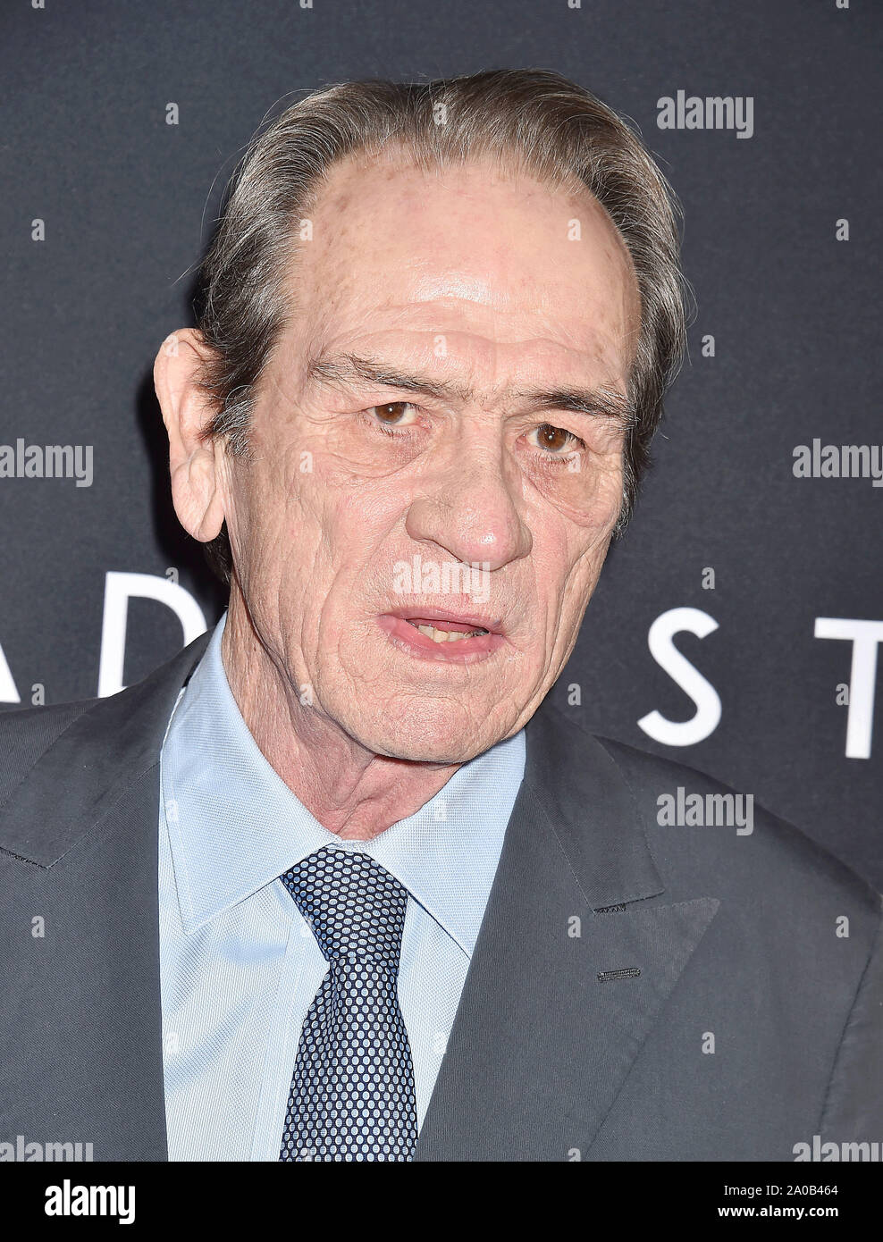 HOLLYWOOD, CA - SEPTEMBER 18: Tommy Lee Jones attends the premiere of 20th Century Fox's 'Ad Astra' at The Cinerama Dome on September 18, 2019 in Los Angeles, California. Stock Photo