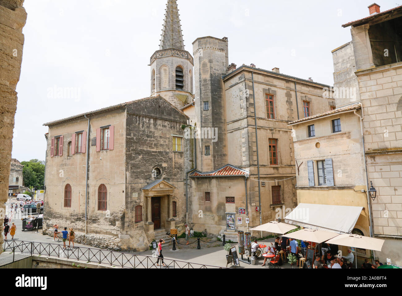 Arles, world UNESCO heritage historical city, in the heart of Provence-cote-d’Azur, in summer days Stock Photo