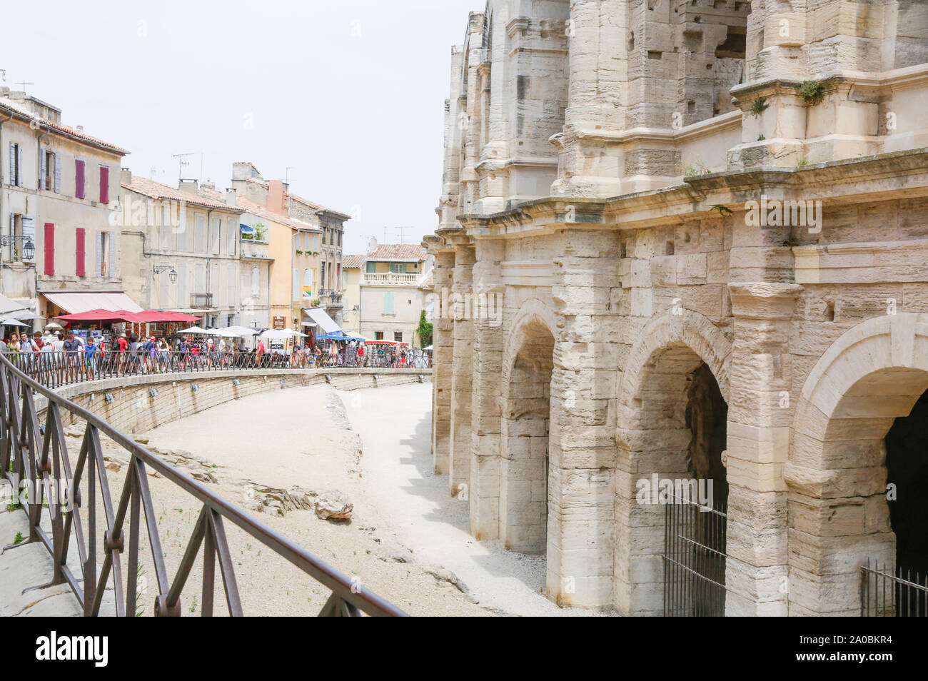 Arles, world UNESCO heritage historical city, in the heart of Provence-cote-d’Azur, in summer days Stock Photo
