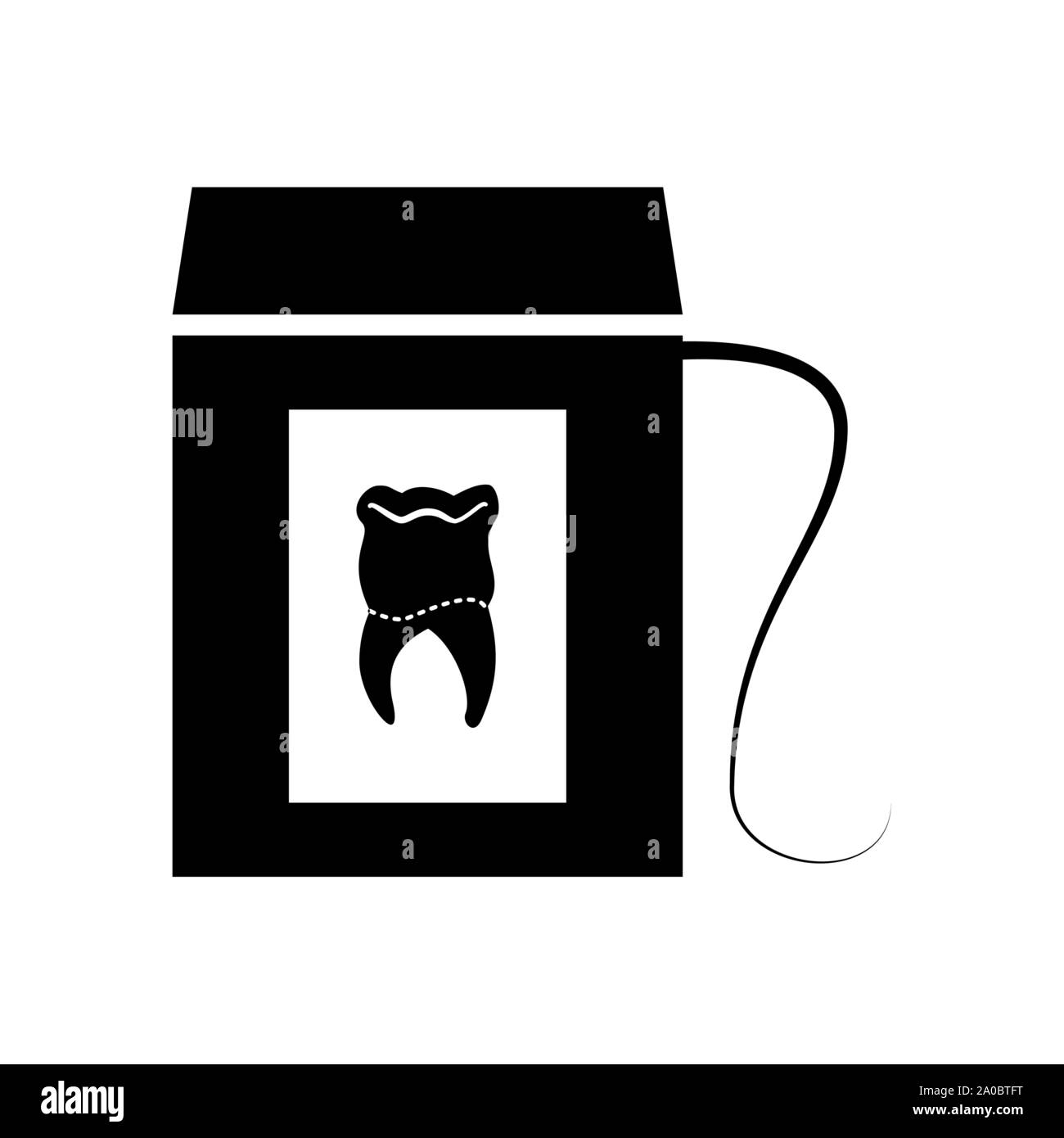 Dental floss dental flossing Black and White Stock Photos & Images - Alamy