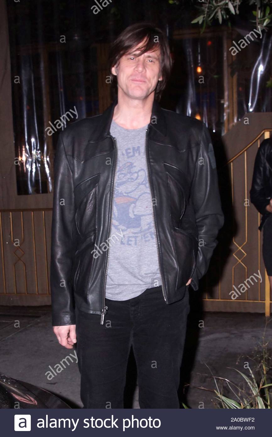 Los Angeles Ca Jim Carrey Went Out To The Little Door