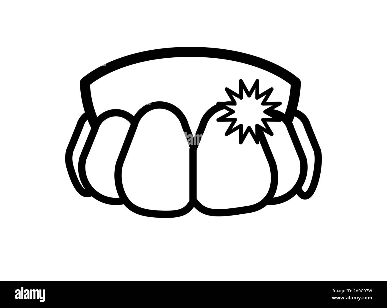 human teeth isolated icon vector illustration design Stock Vector
