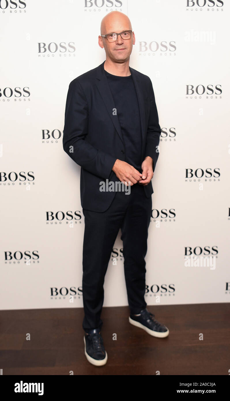 Hugo Boss CEO Mark Langer attending the christening ceremony for the Hugo Boss yacht in London Stock Photo Alamy