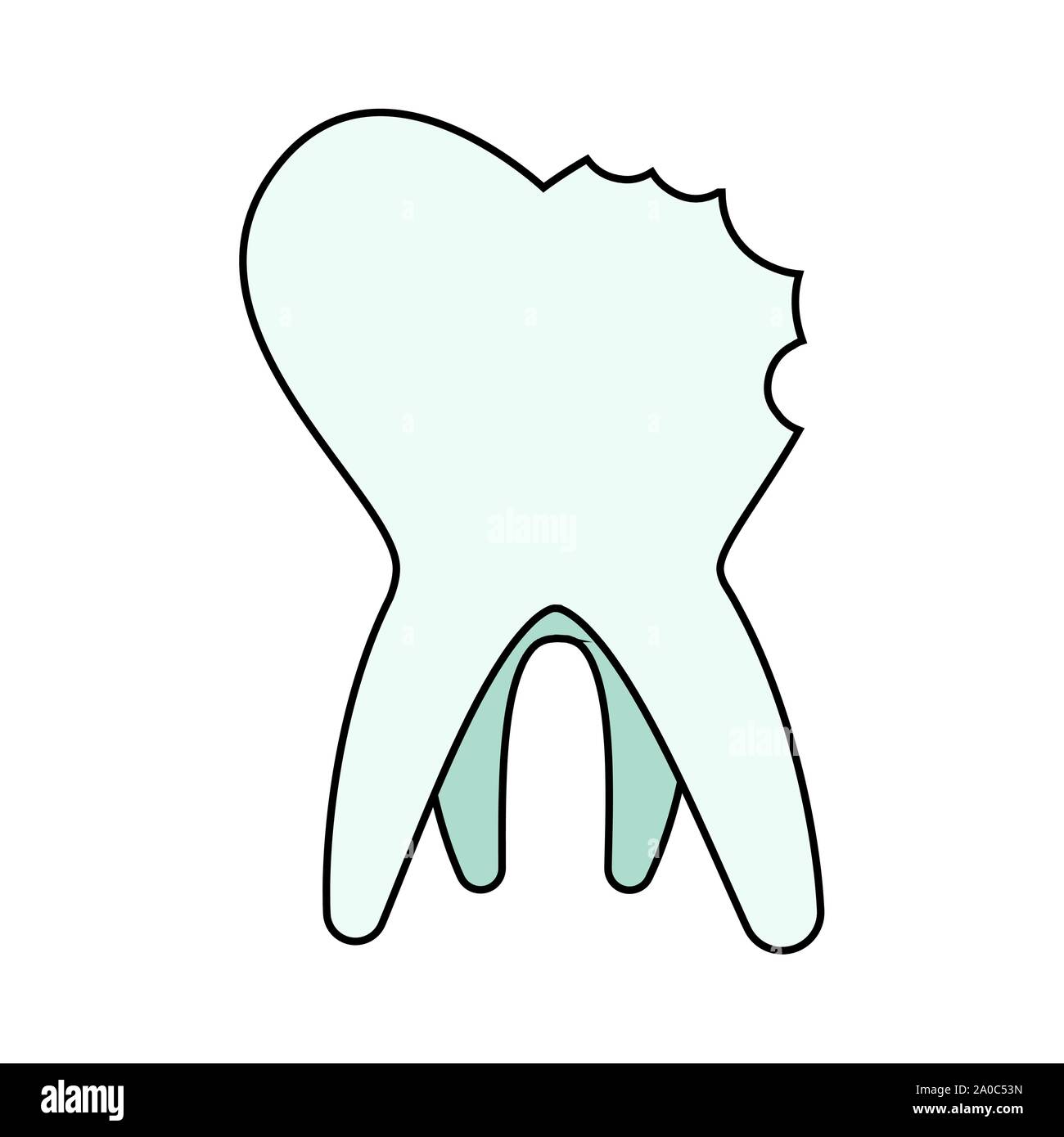 tooth human broken icon vector illustration design Stock Vector Image ...