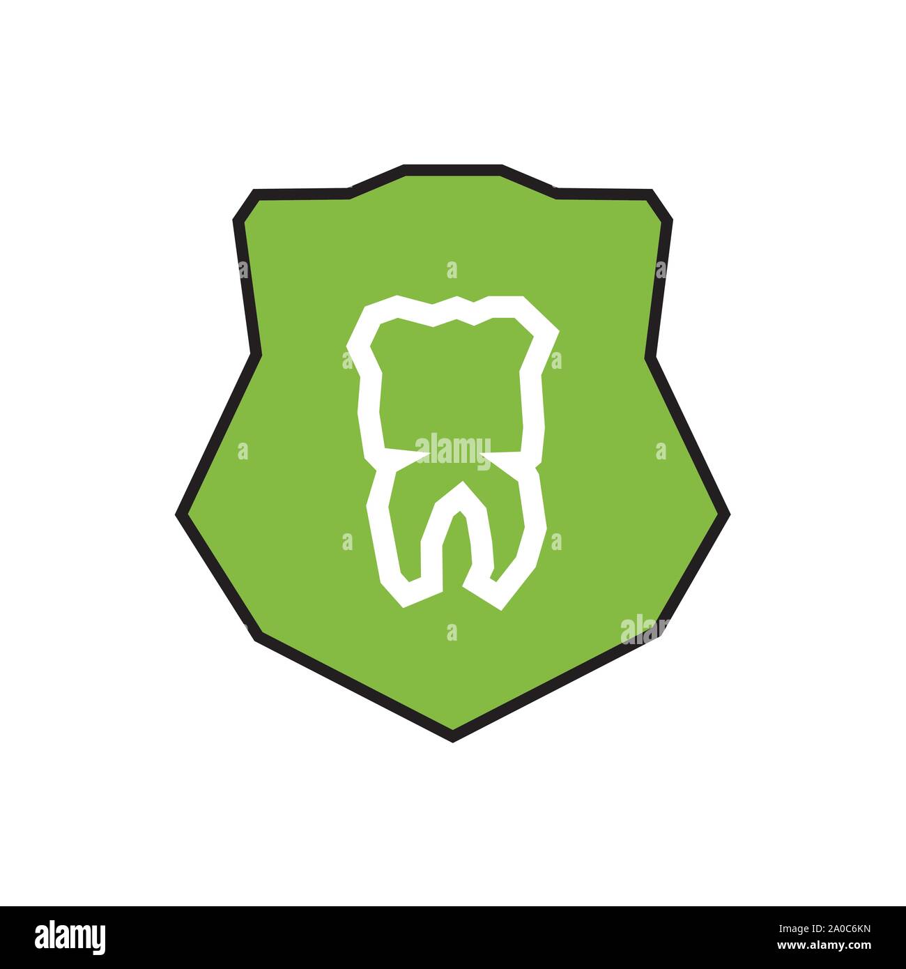 shield with tooth human vector illustration design Stock Vector Image ...