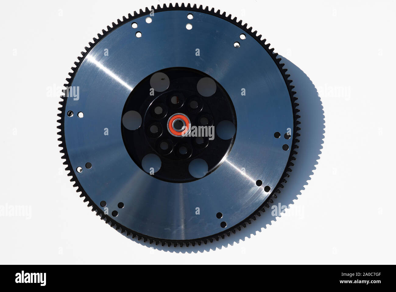An automobile flywheel, a component of the transmission system Stock Photo