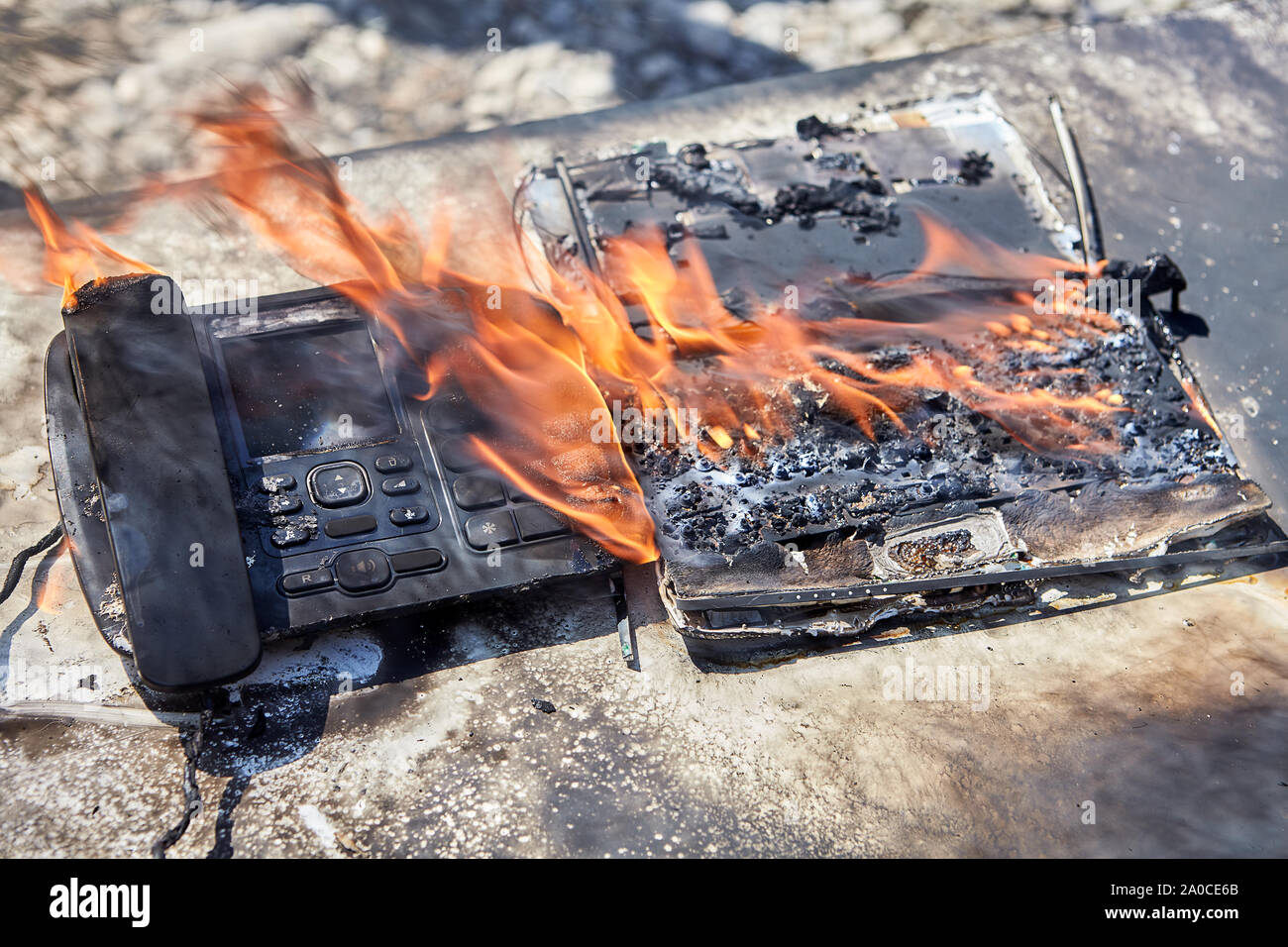 Destroyed laptop hires stock photography and images Alamy