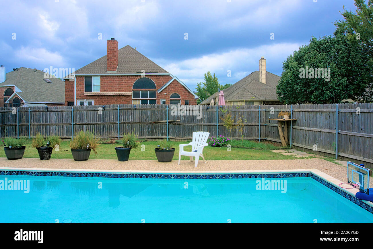 Typical American Backyard With Swimming Pool Stock Photo Alamy Typical American Backyard With Swimming Pool Stock Photo Alamy