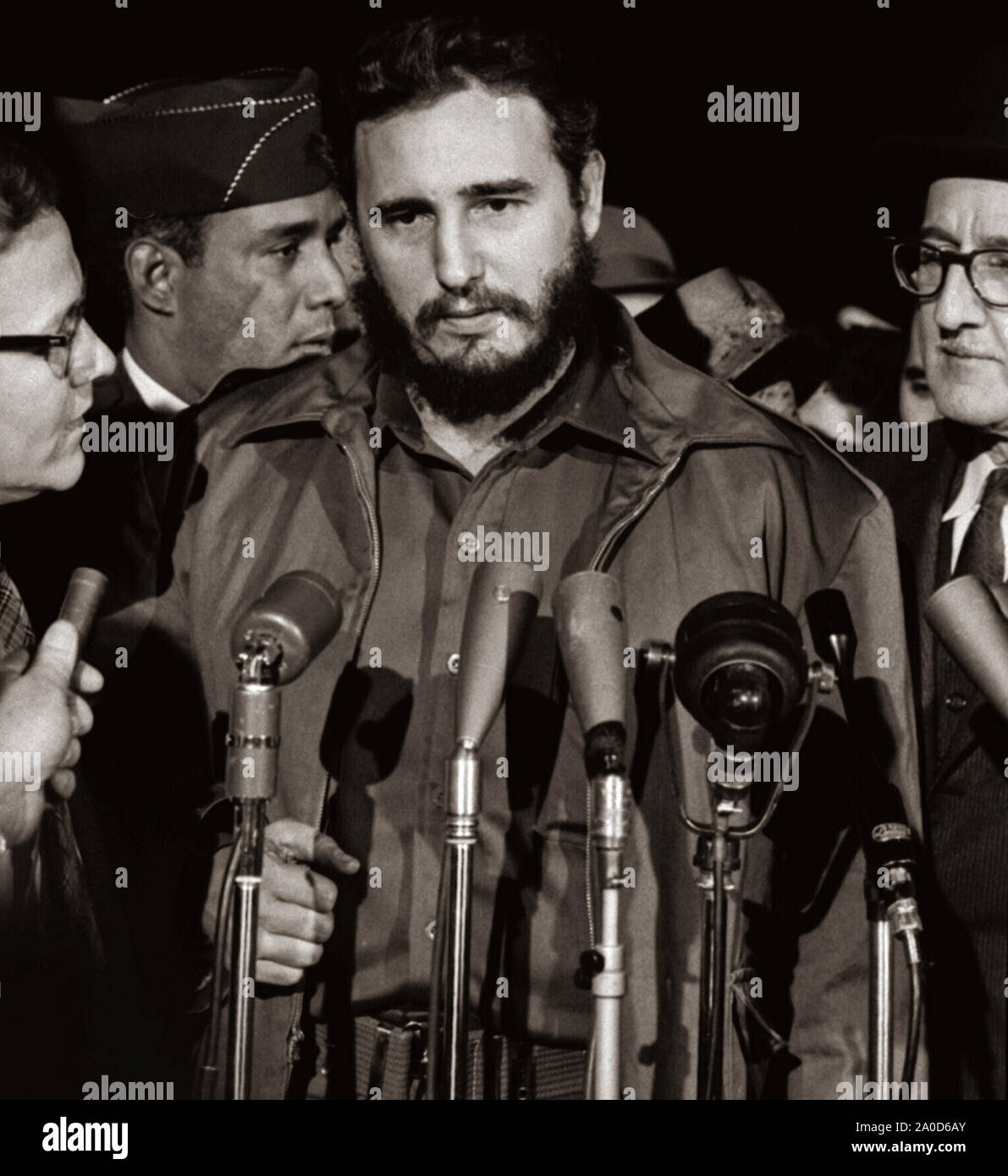 Cuban strongman Fidel Castro arrives in New York on April 15, 1959