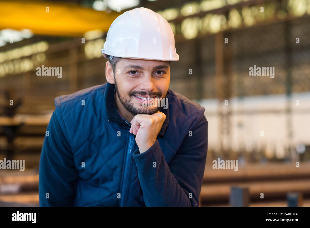 portrait of male industrial worker Stock Photo Alamy