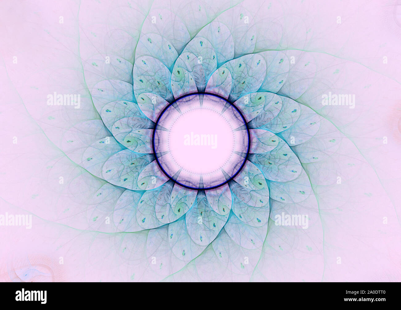 White Hole, digital creation, fractal, Computerart Stock Photo